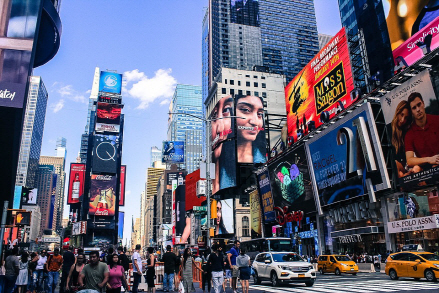 뉴욕 타임스 스퀘어의 모습./Pixabay