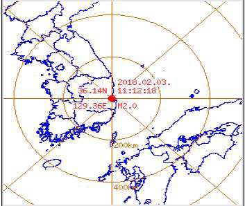 포항서 규모 2.0 지진 ... 지난 11월 지진의 여진으로 보여 ‘피해는 없어’