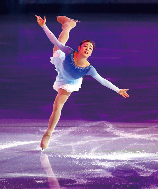2014 소치 동계올림픽 피겨 갈라쇼에서 연기를 선보이고 있는 김연아.