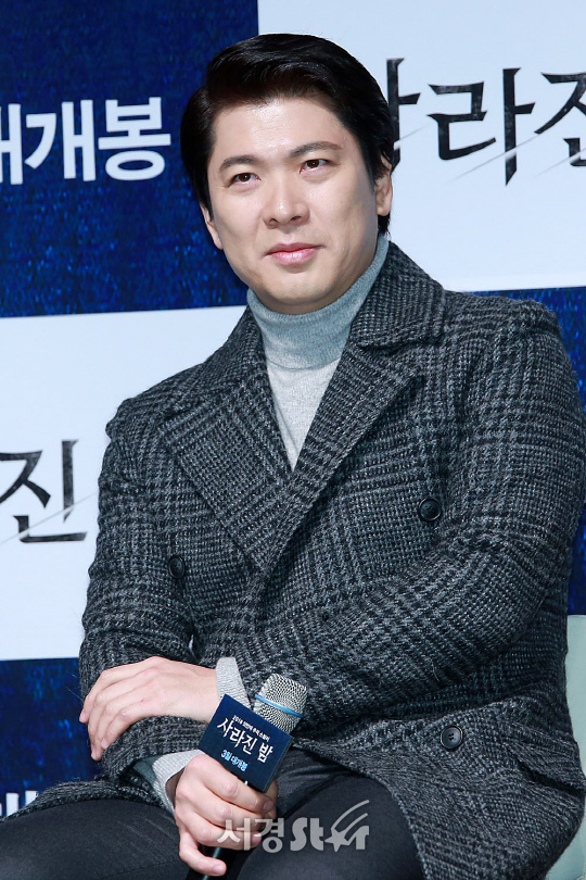 배우 김상중이 6일 오후 서울 강남구 압구정 CGV에서 열린 영화 ‘사라진 밤’ 제작보고회에 참석했다. /사진=지수진 기자