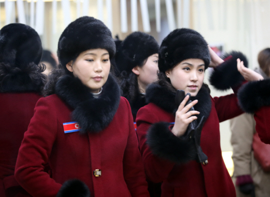 7일 방남한 북한 응원단/연합뉴스