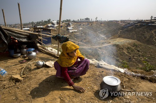 기아에 허덕이는 미얀마 로힝야족/AP=연합뉴스