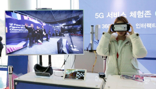 KT는 평창동계올림픽에서 360도 가상현실(VR) 영상으로 경기를 관전할 수 있는 서비스를 제공한다.