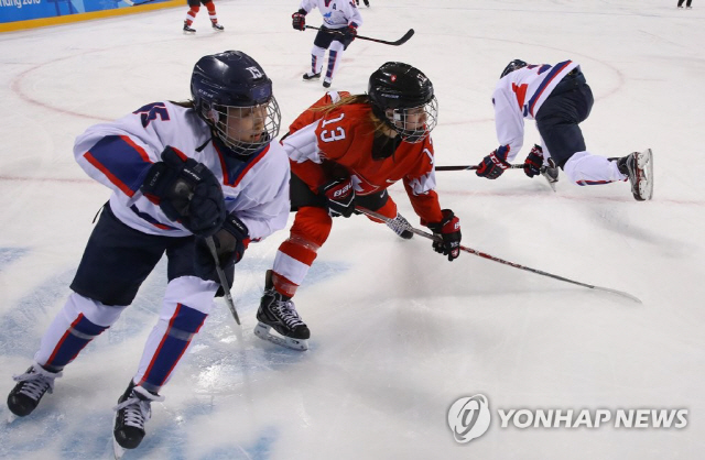 여자 아이스하키 단일팀, 데뷔전서 스위스에 0-8 완패