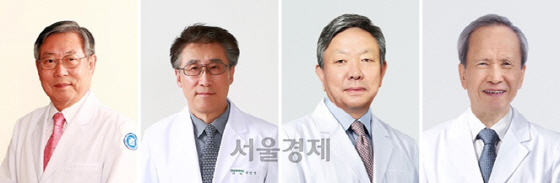 메디플렉스 세종병원이 영입한 최인섭(왼쪽부터) 뇌혈관센터장, 전진학 감염병센터장, 오병희 병원장, 조광현 피부과 과장.