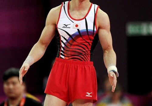2012 런던올림픽 당시 일본 체조 국가대표의 유니폼에 그려진 ‘욱일승천기’ / 연합뉴스