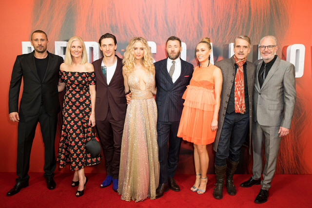 LONDON UK : CAST AND FILM MAKERS ARRIVE AT THE EUROPEAN PREMIERE OF RED SPARROW.  LONDON LEICESTER SQUARE (Credit : James Gillham / StillMoving.net)