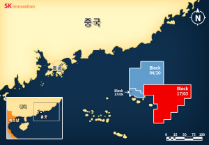 중국 남중국해 PRMB 17-03 광구 위치도