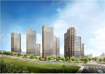 현대산업개발이 충청남도 천안시에서 분양하고 있는 아파트단지 ‘봉서산 아이파크’의 투시도. /자료=현대산업개발