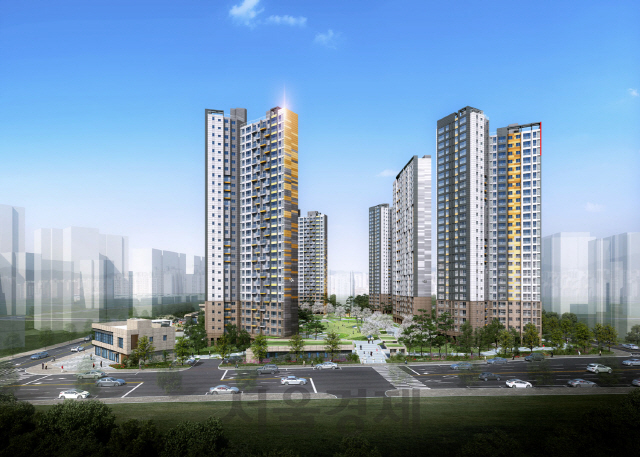현대산업개발이 서울 영등포구 상아·현대아파트를 재건축해 짓는 ‘당산 센트럴 아이파크’ 아파트 단지 조감도. / 사진제공=현대산업개발