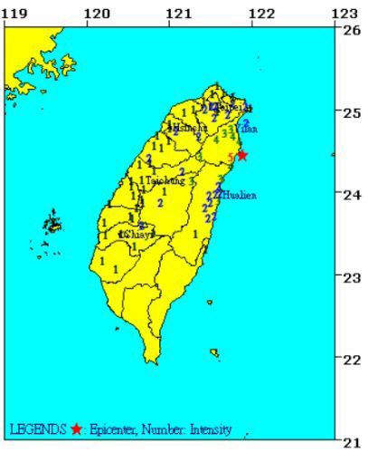 대만 북동부 규모 5.2 지진, 진원 17.7km 구체적 피해는?