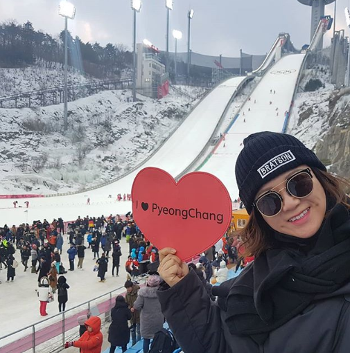 김숙, 평창동계올림픽 인증샷 “고생하신 자원봉사자들 감동”