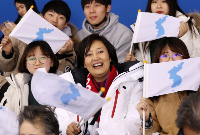 박영선 더불어민주당 의원은 평창동계올림픽 스켈레톤 경기장에서 윤성빈 선수를 특혜 응원했다는 의혹을 받았다./연합뉴스