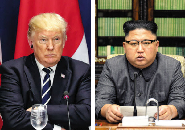 도널드 트럼프 미국 대통령(왼쪽)과 김정은 북한 노동당 위원장/연합뉴스