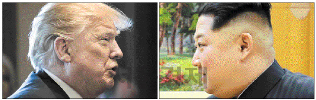 도널드 트럼프 미국 대통령과 김정은 북한 노동당 위원장.
