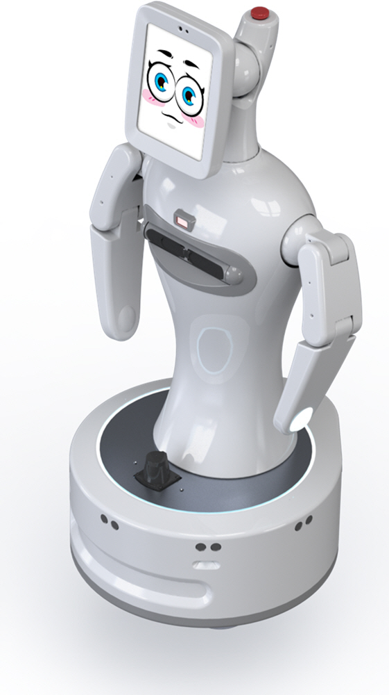 한국암웨이가 도입한 인공지능(AI) 로봇 ‘드리미’의 측면 사진