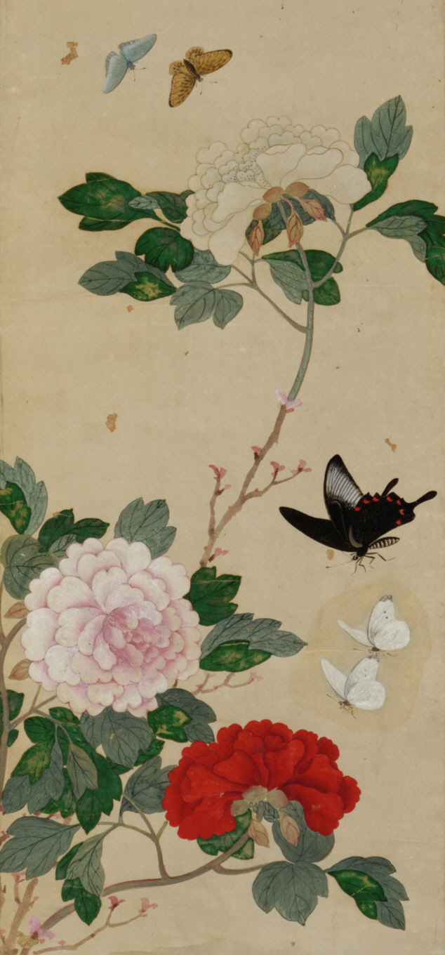 [조상인의 예(藝)-<56>남계우 '꽃과 나비'] 꽃내음 따라 올망졸망 모여든 나비..손대면 날아갈 듯 생생
