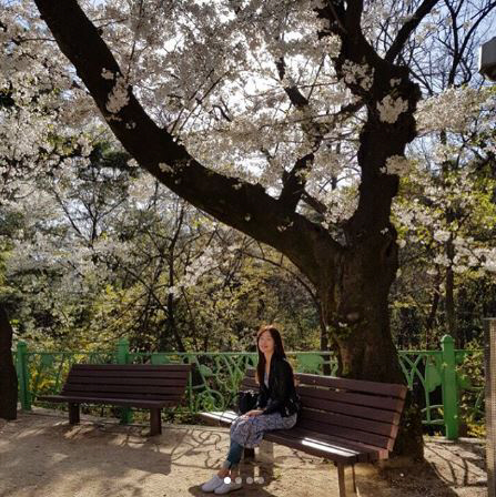 ‘데릴남편 오작두’ 한선화, 벚꽃 아래 활짝 핀 미모