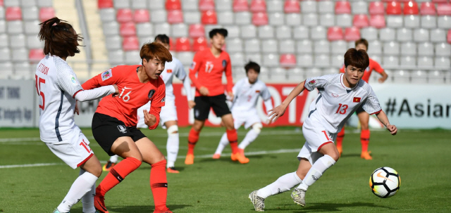 한국 여자축구, 베트남전 4-0 대승에도 4강 진출 실패