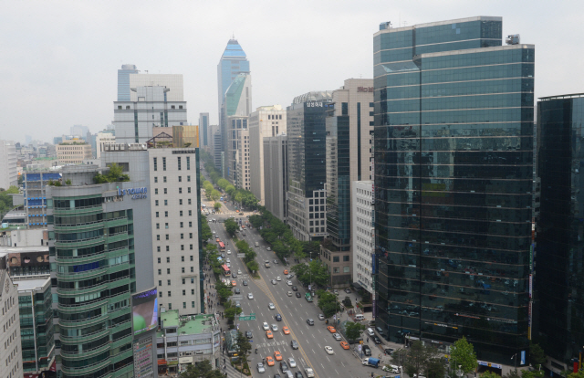 국내 기업이 밀집한 서울 강남 테헤란로 일대 전경. /권욱기자