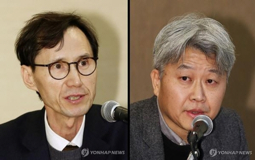 한철희 돌베개 대표(왼쪽)와 김인호 바다출판사 대표 /사진=연합뉴스