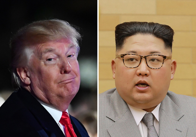 김정은(오른쪽) 북한 노동당위원장과 도널드 트럼프 미국 대통령/AFP연합뉴스
