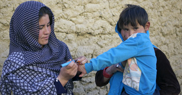 아프가니스탄에서 진행 중인 WHO의 소아마비 백신 접종 프로그램/출처=WHO 홈페이지