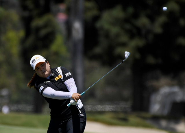 23일 미국 캘리포니아주 로스앤젤레스 윌셔CC에서 열린 LPGA 투어 LA 오픈에 참가한 박인비가 힘차게 스윙을 하고 있다. /AP Photo=연합뉴스