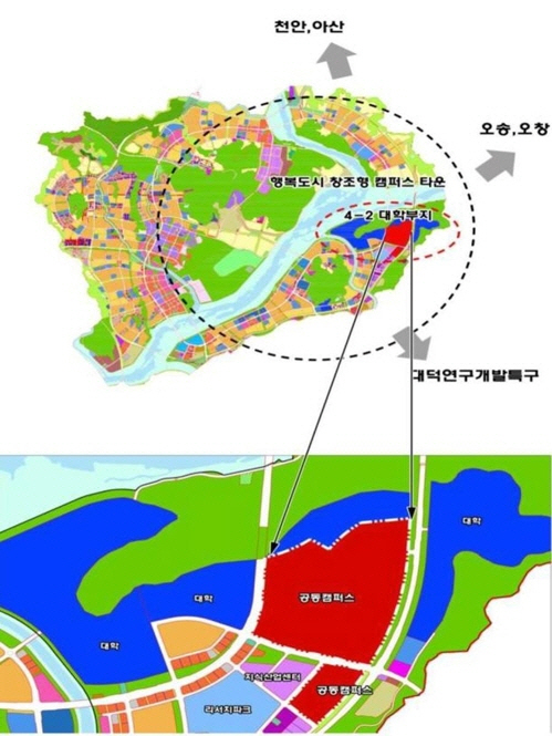 세종시 행정중심복합도시 대학 공동캠퍼스 위치도 /행정중심복합도시건설청 제공=연합뉴스