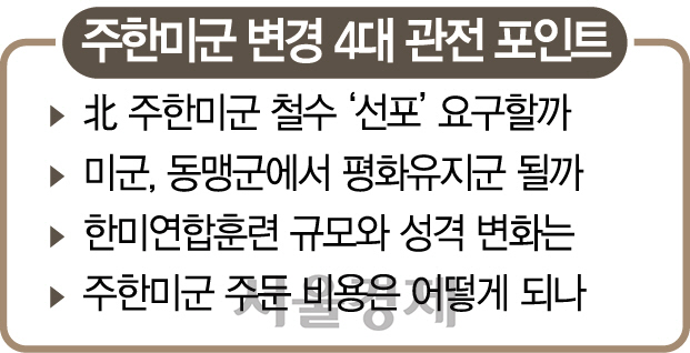 주한미군, 평화유지군 전환 땐 감시자 역할만...우리軍 공격 받아도 자동개입 못해