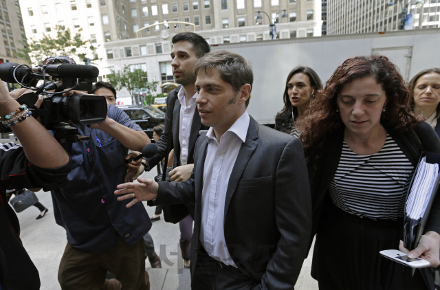 2014년 7월 30일 악셀 키실로프 당시 아르헨티나 재무장관이 미국 뉴욕 지방법원의 채권 원리금 전액 상환 명령으로 다시 디폴트 위기에 몰리자 채권자들과 협상을 하기 위해 뉴욕에 방문했다. /블룸버그