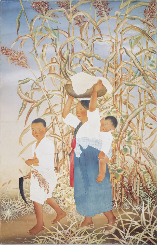 김기창 ‘가을’, 1935년작, 비단에 수묵채색화. /사진제공=국립현대미술관