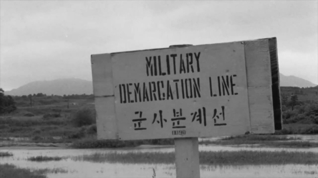 한국전쟁 정전협정 이후 그어진 ‘군사분계선’ 표식 / 통일부 자료 캡처