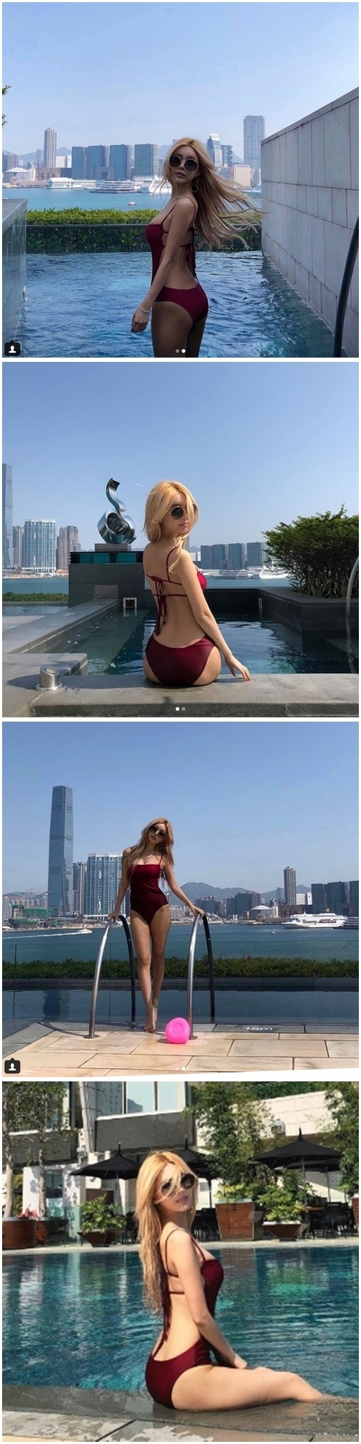 티아라 큐리 홍콩 호텔서 관능적 수영복 자태 공개 화제 “장천이 반할 만 하네”