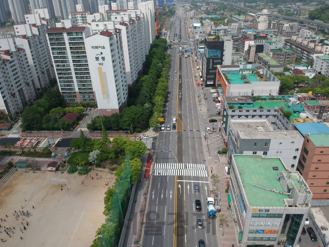 역북초교앞 교통체계 개선 후 모습