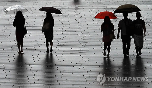 내일날씨, 중부지방에 많은 비...금요일 오전까지 이어져