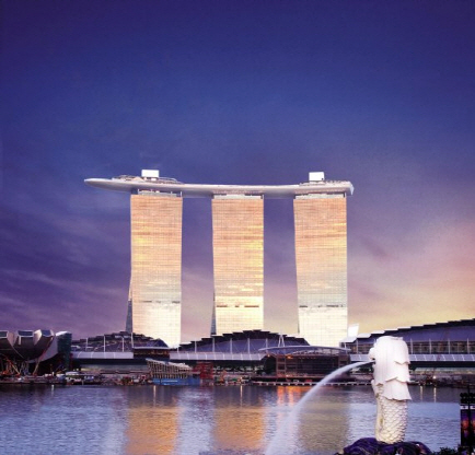 싱가포르 마리나 베이샌즈 호텔 전경/사진제공=쌍용건설