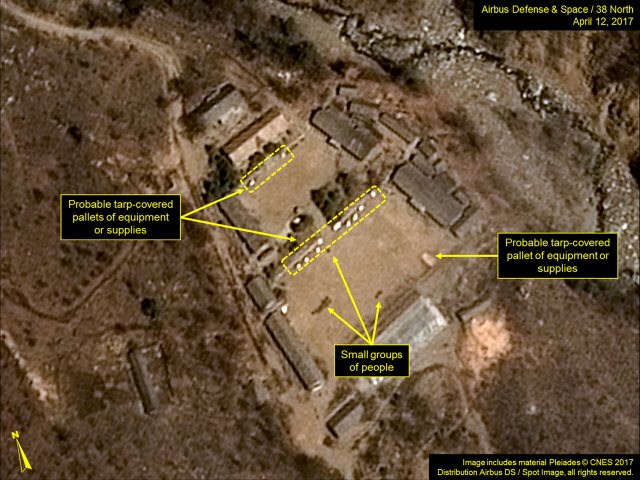 북한 전문 웹사이트 38노스가 제공한 북한 풍계리 핵실험장 주 지원본부의 위성사진 /연합뉴스