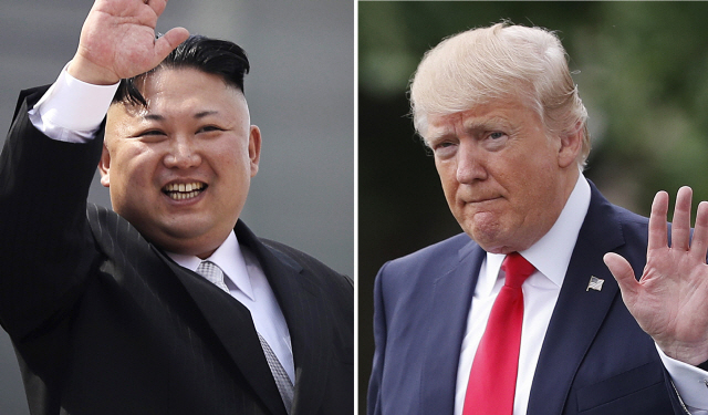 김정은(왼쪽) 북한 국무위원장과 도널드 트럼프 미국 대통령/AP연합뉴스