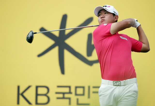 염은호가 31일 열린 KPGA 투어 KB금융 리브챔피언십 1라운드 11번홀에서 드라이버 샷을 날리고 있다. /사진제공=KPGA