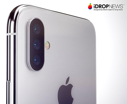 트리플 카메라가 장착된 애플 신형 아이폰 렌더링 이미지 /사진제공=아이드롭뉴스