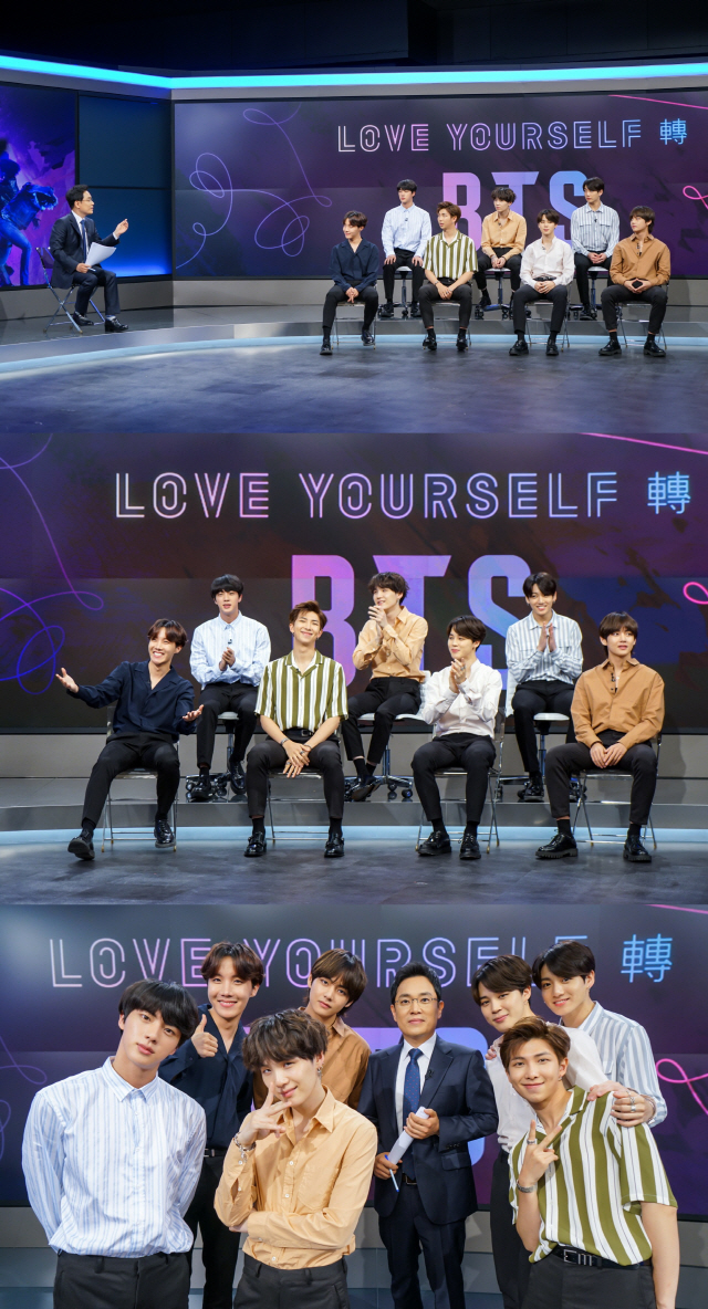 방탄소년단, 'SBS 8뉴스' 출연…뉴스센터 최초 방문