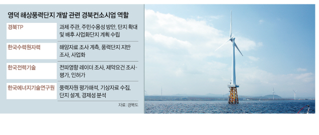 제주 해역에 해상풍력발전기가 설치돼 있다. 경북도는 영덕 인근 해역에 해상풍력단지를 조성하는 사업을 추진하고 있다. /서울경제DB