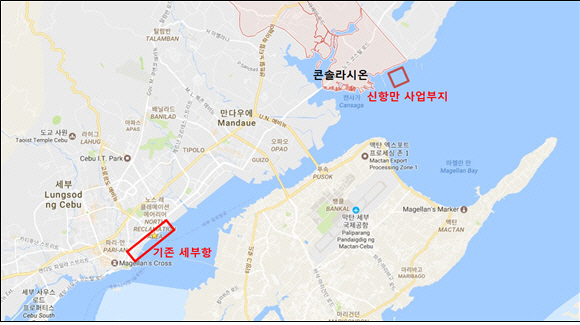 EDCF 기금 1억7,300만달러를 투입해 신항만이 들어설 필리핀 세부의 사업부지. /자료=수출입은행