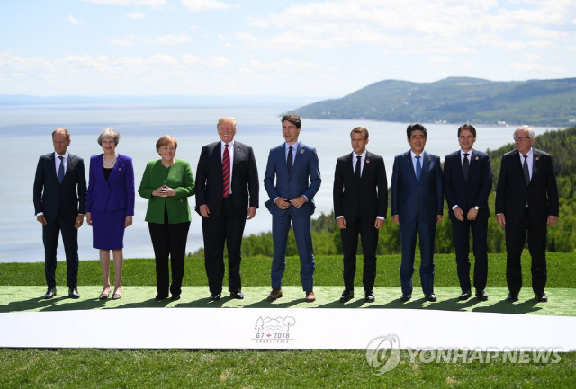 G7정상회의, 트럼프 “미국에 대한 관세장벽 불용”…캐나다·영국 총리는 ‘보복관세’ 다짐