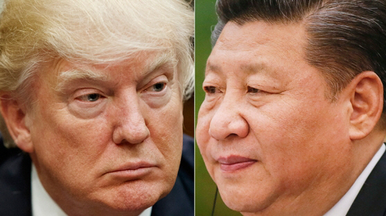 미국의 도널드 트럼프(왼쪽) 대통령과 시진핑 중국 국가 주석