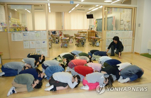 日 후쿠오카서 北미사일 대피 훈련 (사진=연합뉴스)