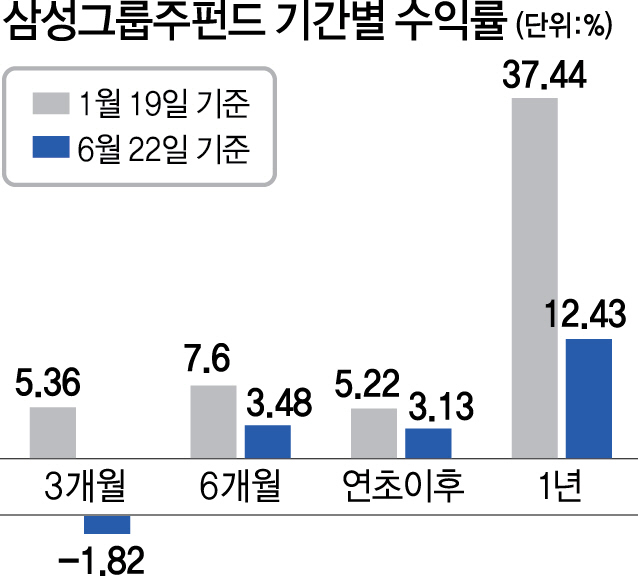 삼성그룹주펀드의 추락