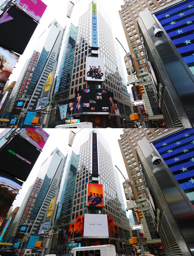 ‘컴백 D-1’ 뉴이스트 W, 뉴욕 타임스퀘어 전광판 광고 진행…특별한 팬사랑 드러내