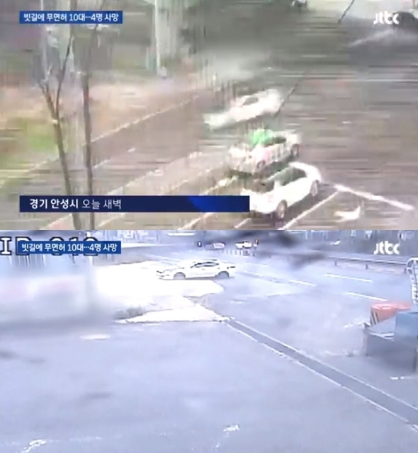 안성교통사고 영상보니…'무서운 속도로 질주' 다른 차량도 가까스로 피해